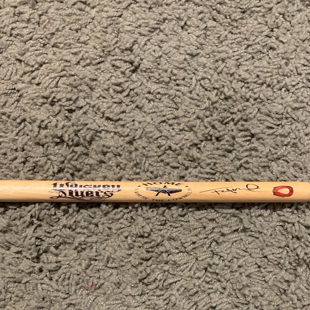 Whiskey Meyers Tony Kent Cowbell Tour Drumstick